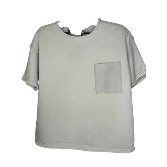 Easel Los Angeles Raw Hem Lightweight Sweatshirt Boxy Fit Slouchy Pullover Sz Sm - Picture 1 of 12